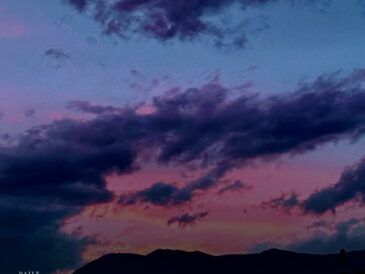 自然とともに暮らすと、空に心が向く。今日の夕空はピンク